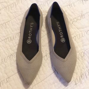 Rothys flax Birdseye  pointed toe flats
